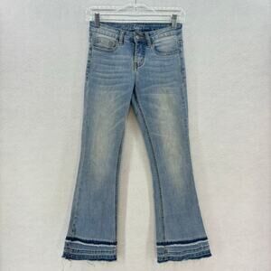 Funky Soul Crop Jeans Women size 0 Hippie Boho Casual Raw Cut Retro